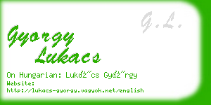 gyorgy lukacs business card